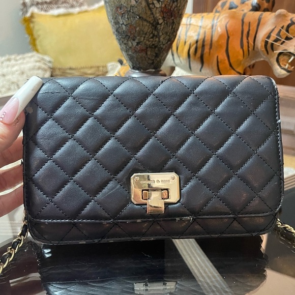 Charles & Keith Black Quilted Crossbody Bag with Chain Strap high-end luxury - Picture 10 of 10